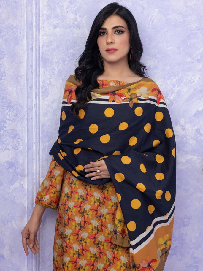 Ghazal by Regalia Textiles Printed Linen Unstitched 3Pc Suit D-04