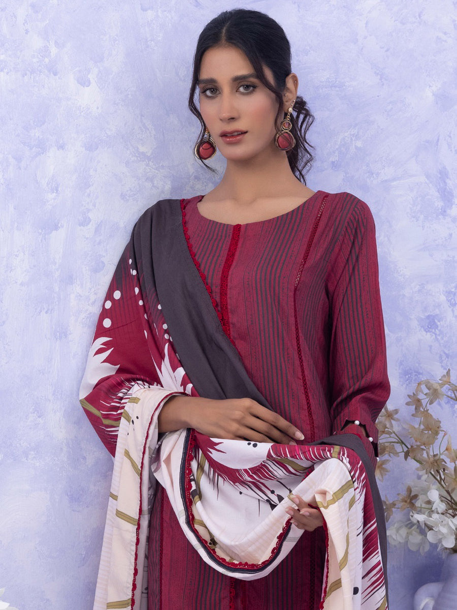 Ghazal by Regalia Textiles Printed Linen Unstitched 3Pc Suit D-05