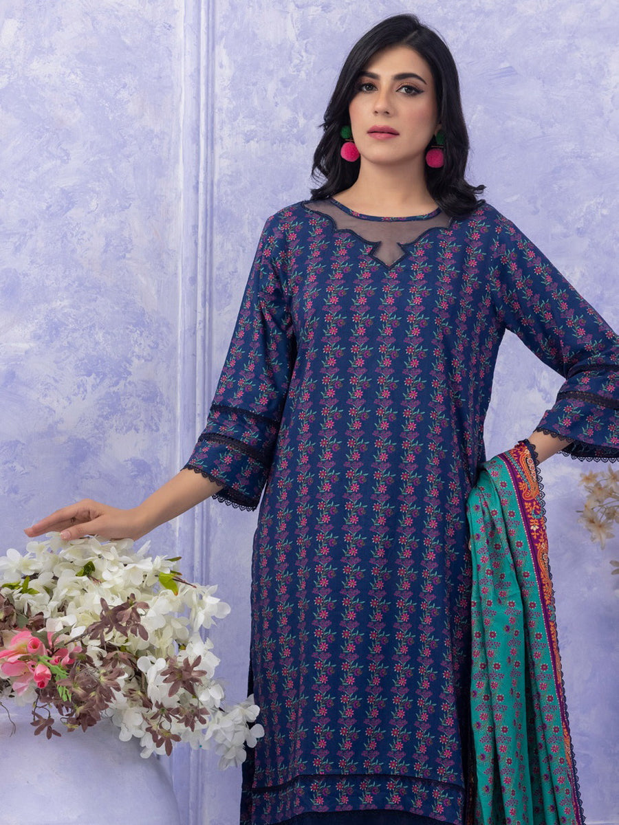 Ghazal by Regalia Textiles Printed Linen Unstitched 3Pc Suit D-06