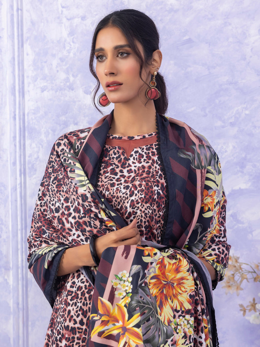 Ghazal by Regalia Textiles Printed Linen Unstitched 3Pc Suit D-07