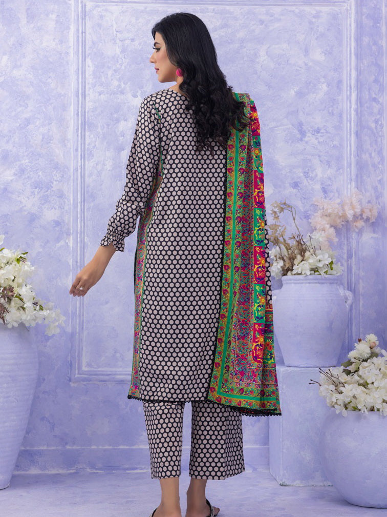 Ghazal by Regalia Textiles Printed Linen Unstitched 3Pc Suit D-09