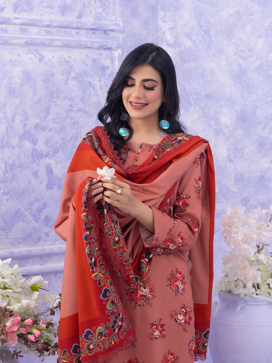 Ghazal by Regalia Textiles Printed Linen Unstitched 3Pc Suit D-11
