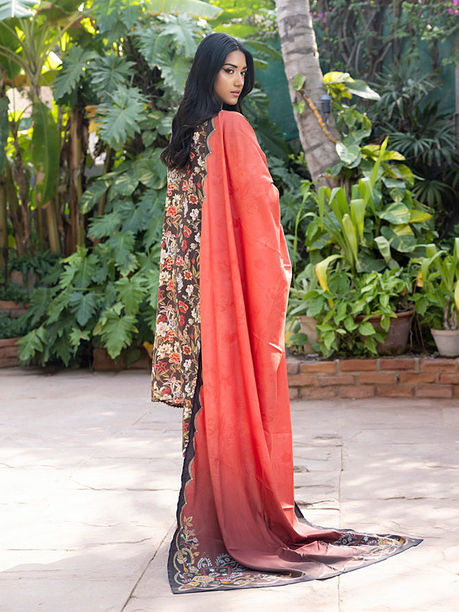Ghazal by Regalia Textiles Printed Linen Unstitched 3Pc Suit D-14