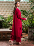 Faiza Faisal Signature Pret Dyed Embroidered Thai Silk 3Pc Suit - RUBY