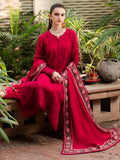 Faiza Faisal Signature Pret Dyed Embroidered Thai Silk 3Pc Suit - RUBY