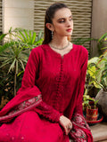 Faiza Faisal Signature Pret Dyed Embroidered Thai Silk 3Pc Suit - RUBY