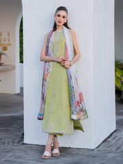 Dareen by IZEL Embroidered Luxury Lawn Unstitched 3Pc Suit - Ruhaab