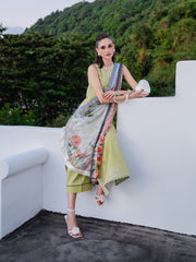 Dareen by IZEL Embroidered Luxury Lawn Unstitched 3Pc Suit - Ruhaab