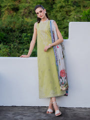 Dareen by IZEL Embroidered Luxury Lawn Unstitched 3Pc Suit - Ruhaab