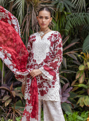 Zainab Chottani Tahra Embroidered Lawn Unstitched 3Pc Suit D-01 RUHI