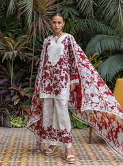 Zainab Chottani Tahra Embroidered Lawn Unstitched 3Pc Suit D-01 RUHI