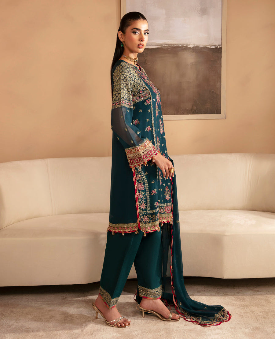 Raahi by Xenia Embroidered Chiffon Unstitched 3Pc Suit RUL-24-07 NEHMAT
