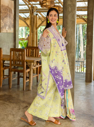 Roheenaz Ethereal Bloom Unstitched Printed Lawn 3Pc Suit RNZ-04A Elysse