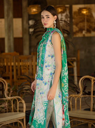 Roheenaz Ethereal Bloom Unstitched Printed Lawn 3Pc Suit RNZ-04B Zafira