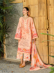 Roheenaz Ethereal Bloom Unstitched Printed Lawn 3Pc Suit RNZ-05A Zaria