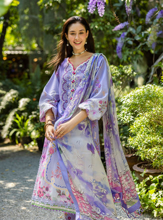 Roheenaz Ethereal Bloom Unstitched Printed Lawn 3Pc Suit RNZ-05B Meliora