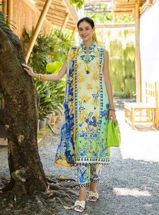 Roheenaz Ethereal Bloom Unstitched Printed Lawn 3Pc Suit RNZ-06A Celora