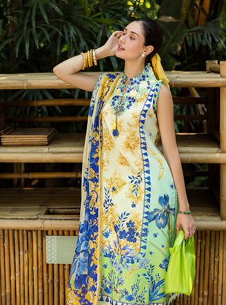 Roheenaz Ethereal Bloom Unstitched Printed Lawn 3Pc Suit RNZ-06A Celora