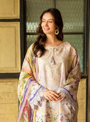 Roheenaz Ethereal Bloom Unstitched Printed Lawn 3Pc Suit RNZ-07A Liora