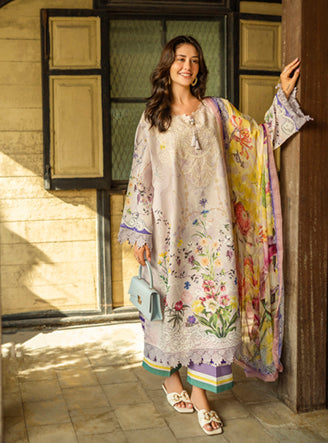 Roheenaz Ethereal Bloom Unstitched Printed Lawn 3Pc Suit RNZ-07A Liora