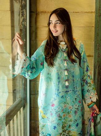Roheenaz Ethereal Bloom Unstitched Printed Lawn 3Pc Suit RNZ-07B Maristela