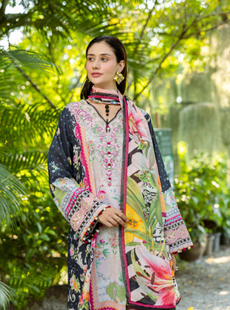 Roheenaz Ethereal Bloom Unstitched Printed Lawn 3Pc Suit RNZ-08B Nymeria