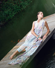 Roheenaz Garden Veil Printed Lawn Unstitched 3Pc Suit RNZ2501A Bloom Glimmer