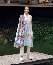 Roheenaz Garden Veil Printed Lawn Unstitched 3Pc Suit RNZ2501A Bloom Glimmer