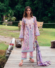 Roheenaz Garden Veil Printed Lawn Unstitched 3Pc Suit RNZ2501B Lilac Dust