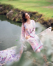 Roheenaz Garden Veil Printed Lawn Unstitched 3Pc Suit RNZ2501B Lilac Dust