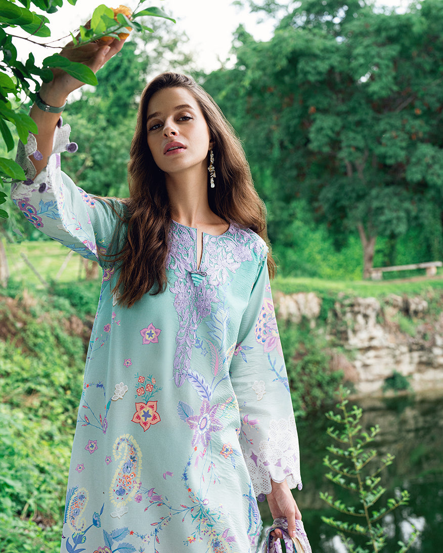 Roheenaz Garden Veil Printed Lawn Unstitched 3Pc Suit RNZ2502A Jazmine Haze