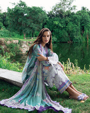 Roheenaz Garden Veil Printed Lawn Unstitched 3Pc Suit RNZ2502A Jazmine Haze