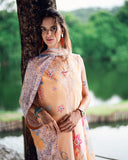 Roheenaz Garden Veil Printed Lawn Unstitched 3Pc Suit RNZ2502B Coral Whim