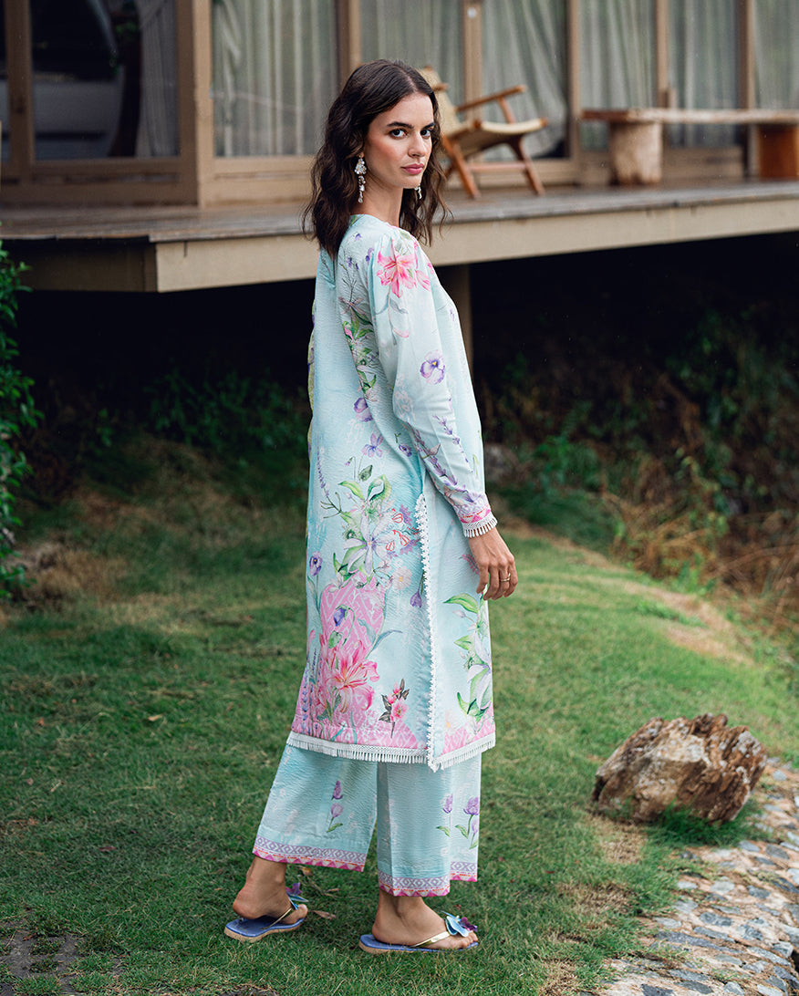 Roheenaz Garden Veil Printed Lawn Unstitched 3Pc Suit RNZ2503A Twilight Fizz
