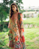 Roheenaz Garden Veil Printed Lawn Unstitched 3Pc Suit RNZ2504A Petal Glaze