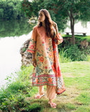 Roheenaz Garden Veil Printed Lawn Unstitched 3Pc Suit RNZ2504A Petal Glaze