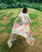 Roheenaz Garden Veil Printed Lawn Unstitched 3Pc Suit RNZ2504B Melon Muse