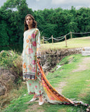Roheenaz Garden Veil Printed Lawn Unstitched 3Pc Suit RNZ2505A Crimson Whisper