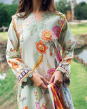 Roheenaz Garden Veil Printed Lawn Unstitched 3Pc Suit RNZ2505A Crimson Whisper