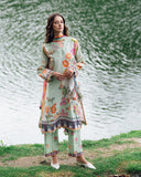 Roheenaz Garden Veil Printed Lawn Unstitched 3Pc Suit RNZ2505A Crimson Whisper