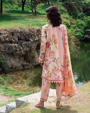 Roheenaz Garden Veil Printed Lawn Unstitched 3Pc Suit RNZ2505B Wildflower fluff