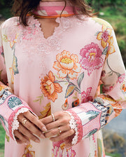 Roheenaz Garden Veil Printed Lawn Unstitched 3Pc Suit RNZ2505B Wildflower fluff