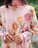 Roheenaz Garden Veil Printed Lawn Unstitched 3Pc Suit RNZ2505B Wildflower fluff