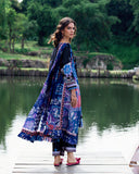 Roheenaz Garden Veil Printed Lawn Unstitched 3Pc Suit RNZ2506A BlackBerry Frost