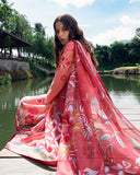 Roheenaz Garden Veil Printed Lawn Unstitched 3Pc Suit RNZ2506B Berry Glint