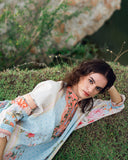 Roheenaz Garden Veil Printed Lawn Unstitched 3Pc Suit RNZ2507A Cloudberey glaze