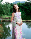 Roheenaz Garden Veil Printed Lawn Unstitched 3Pc Suit RNZ2507B Tulip Sugar