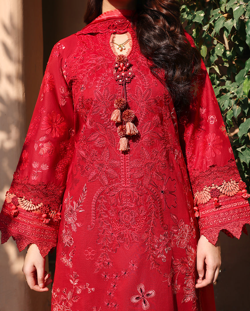 Roheenaz Summer Reverie Embroidered Lawn Unstitched 3Pc Suit - Opaline