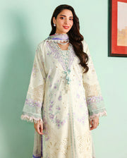 Roheenaz Summer Reverie Embroidered Lawn Unstitched 3Pc Suit - Celestia