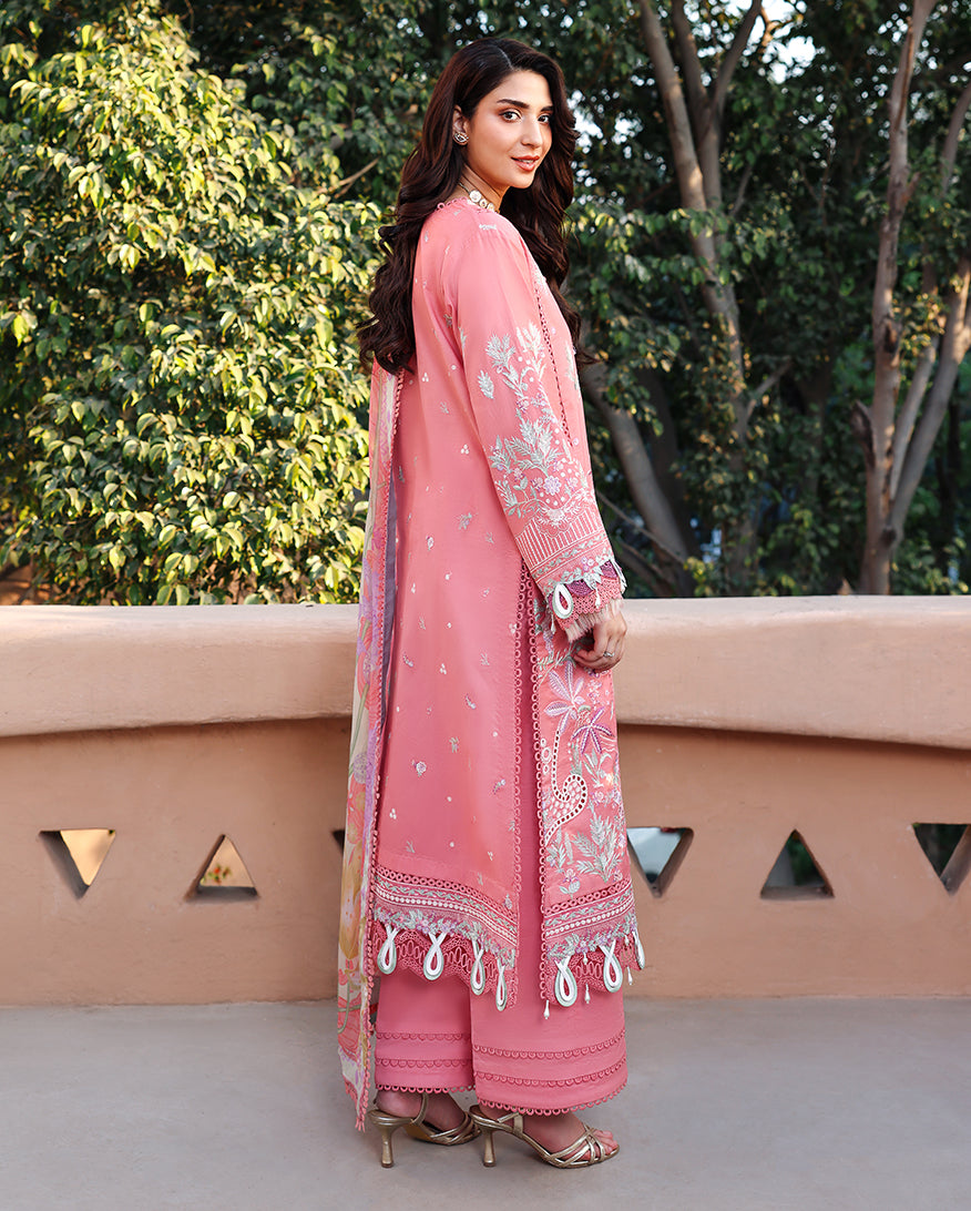 Roheenaz Summer Reverie Embroidered Lawn Unstitched 3Pc Suit - Velora